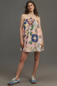 Load image into Gallery viewer, Maeve Printed Halter Swing Mini Dress