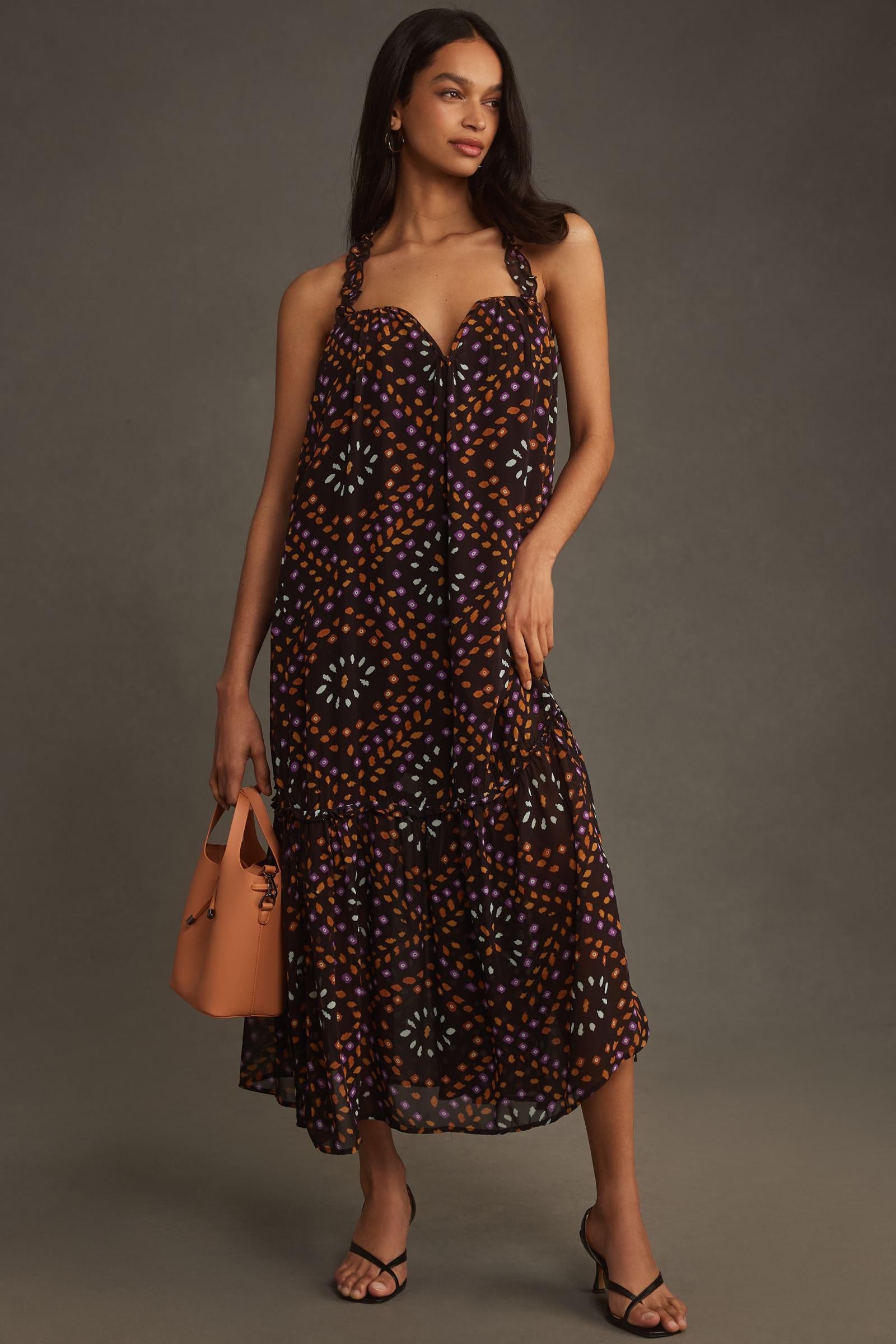 By Anthropologie Sleeveless Chiffon Midi Dress By Anthropologie Sleeveless Chiffon Midi Dress