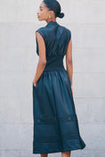 Load image into Gallery viewer, The Tommie Faux Leather Midi Shirt Dress