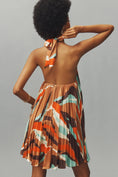 Load image into Gallery viewer, Hutch Halter Pleated Swing Mini Dress