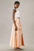 Load image into Gallery viewer, Let Me Be Metallic Cargo Maxi Skirt