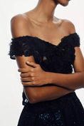 Load image into Gallery viewer, Maeve Off-Shoulder Rosette Top