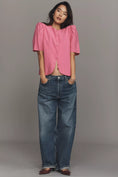Load image into Gallery viewer, Maeve Puff-Sleeve Button-Front Top