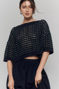 Load image into Gallery viewer, Maeve Boat-Neck Contrast-Stitch Sweater
