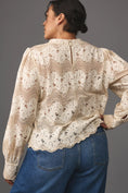 Load image into Gallery viewer, Dolan Left Coast Mock-Neck Lace Blouse