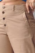 Load image into Gallery viewer, The Arin Mid-Rise Button-Front Barrel Pants by Pilcro: Linen Blend Edition