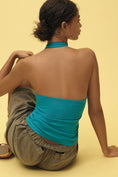 Load image into Gallery viewer, Pilcro Twist-Front Halter-Neck Top