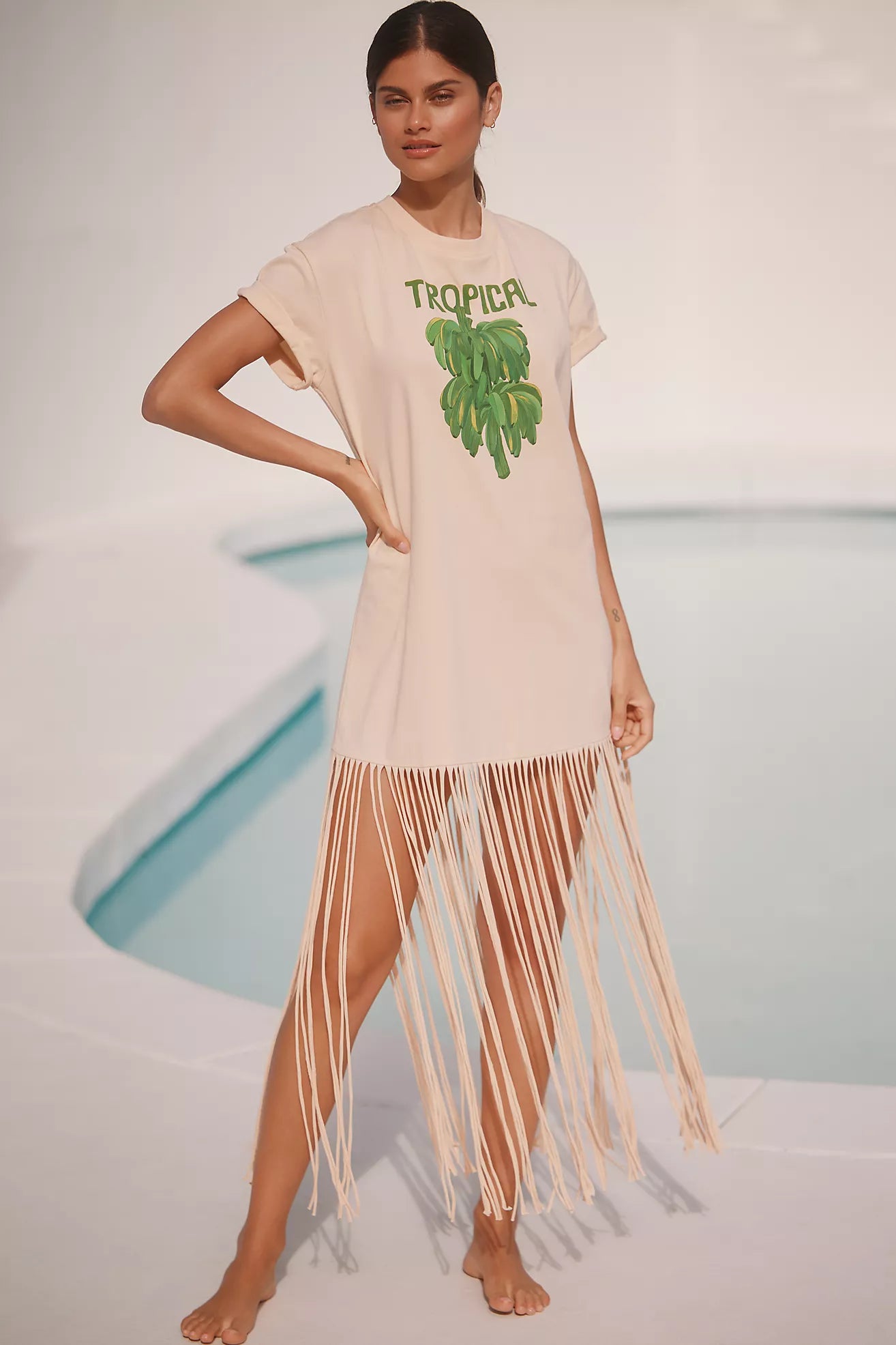farm rio maxi dress with sleeves Farm Rio x Anthropologie Short-Sleeve Maxi Dress