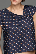 Load image into Gallery viewer, Maeve Short-Sleeve Draped Asymmetric Top