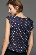 Load image into Gallery viewer, Maeve Short-Sleeve Draped Asymmetric Top