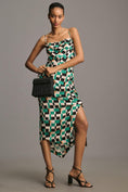 Load image into Gallery viewer, By Anthropologie Sleeveless Draped-Back Asymmetrical Slip Midi Dress