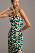 Load image into Gallery viewer, By Anthropologie Sleeveless Draped-Back Asymmetrical Slip Midi Dress