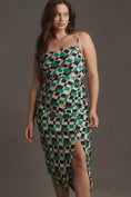 Load image into Gallery viewer, By Anthropologie Sleeveless Draped-Back Asymmetrical Slip Midi Dress