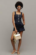 Load image into Gallery viewer, The Portside Button-Front Romper by Maeve: Denim Edition