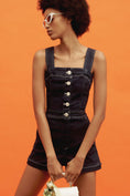 Load image into Gallery viewer, The Portside Button-Front Romper by Maeve: Denim Edition