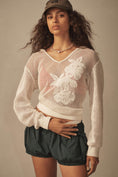 Load image into Gallery viewer, Daily Practice by Anthropologie Embroidered Mesh Hoodie
