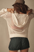 Load image into Gallery viewer, Daily Practice by Anthropologie Embroidered Mesh Hoodie