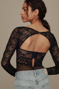 Load image into Gallery viewer, By Anthropologie Long-Sleeve Cutout Lace Bodysuit