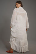 Load image into Gallery viewer, By Anthropologie Long-Sleeve Smocked Tiered Maxi Dress