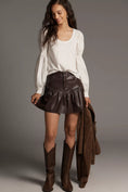 Load image into Gallery viewer, Pilcro Banded Puff-Sleeve Cotton Top