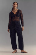 Load image into Gallery viewer, The Arin Mid-Rise Button-Front Barrel Pants by Pilcro: Linen Blend Edition