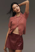 Load image into Gallery viewer, Pilcro Short-Sleeve Polo Cashmere Sweater