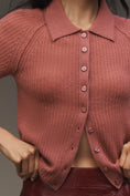 Load image into Gallery viewer, Pilcro Short-Sleeve Polo Cashmere Sweater