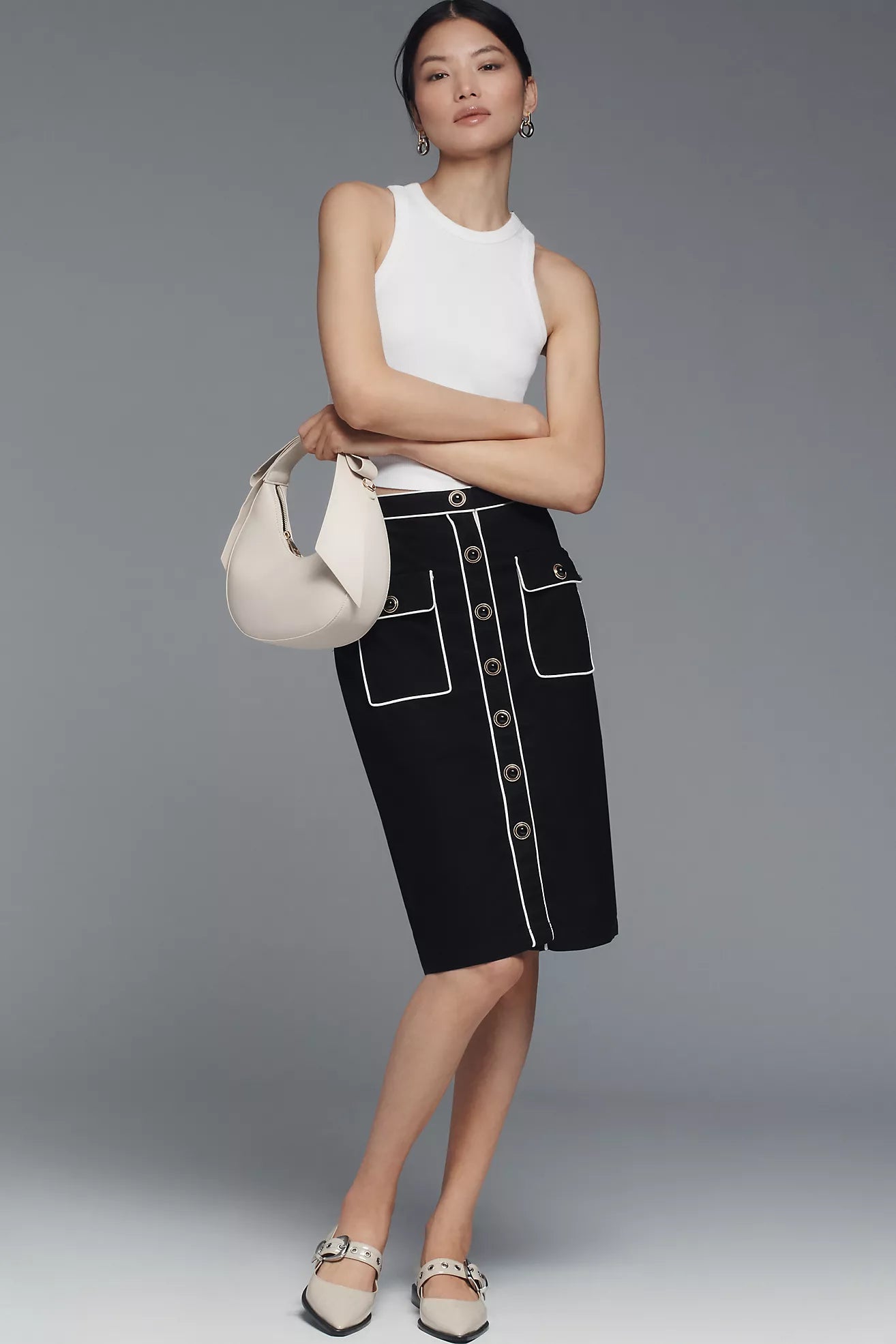 sachin and babi light blue dress High Waisted Pants with Belt