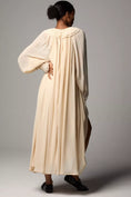 Load image into Gallery viewer, By Anthropologie Long-Sleeve Sheer Pleated Midi Dress
