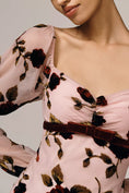 Load image into Gallery viewer, Avec Les Filles Sweetheart Poet-Sleeve Mini Dress