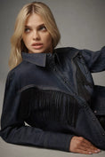 Load image into Gallery viewer, Let Me Be Fringe Denim Buttondown Shirt