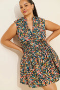 Load image into Gallery viewer, The Tommie Cap-Sleeve Smocked Front-Zip Shirt Dress: Mini Edition
