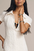 Load image into Gallery viewer, By Anthropologie Short-Sleeve Collared Textured Midi Shirt Dress