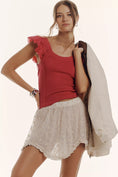 Load image into Gallery viewer, Pilcro Flutter-Sleeve Sport Tank