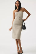 Load image into Gallery viewer, Maeve Strapless Belted Midi Dress