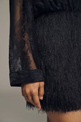 Load image into Gallery viewer, Maeve Fringe Twofer Mini Shirt Dress