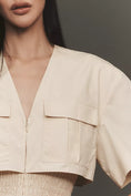 Load image into Gallery viewer, Mare Mare Utility Short-Sleeve Mini Shirt Dress