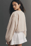 Load image into Gallery viewer, Maeve Tie-Front Puff-Sleeve Shirt
