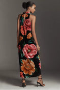 Load image into Gallery viewer, Farm Rio x Anthropologie Mock-Neck Printed Velvet Midi Dress