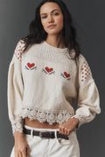 Load image into Gallery viewer, Pilcro Embroidered Lace-Trim Sweater