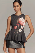 Load image into Gallery viewer, Maeve Night Watch Peplum Tank Top