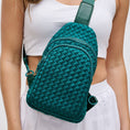 Load image into Gallery viewer, Beyond The Horizon - Woven Neoprene Sling Backpack: Wine