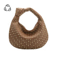 Load image into Gallery viewer, Brigitte Large Studded Tan Shoulder Bag