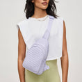 Load image into Gallery viewer, Beyond The Horizon - Woven Neoprene Sling Backpack: Wine