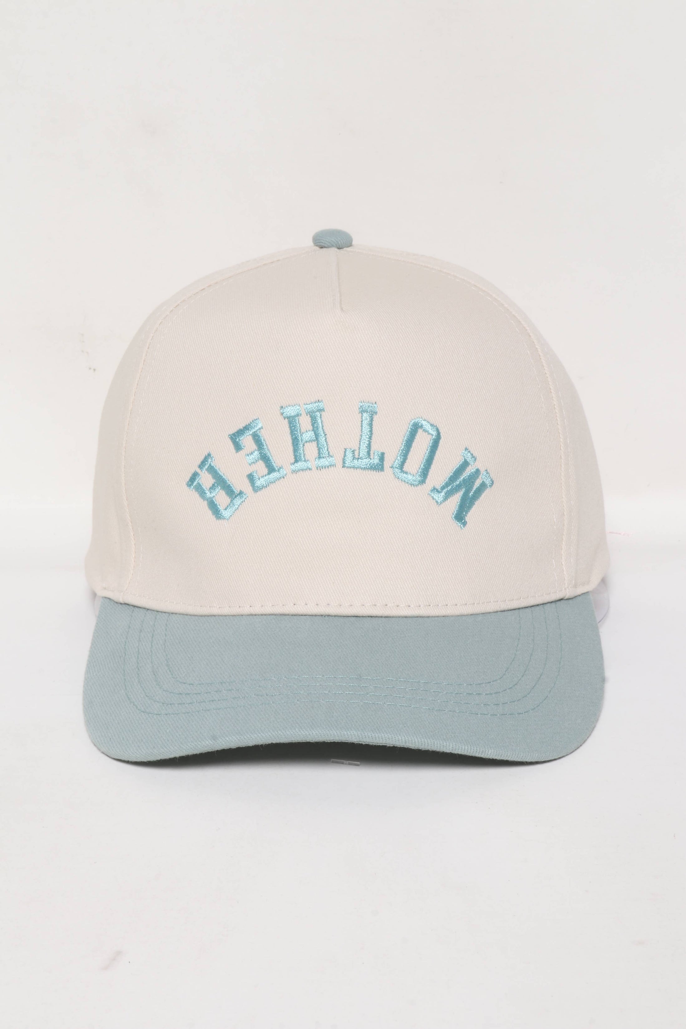 MOTHER Upside Down embroidery in Two Tone Baseball Cap: Sage