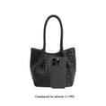 Load image into Gallery viewer, Anahi Black Recycled Vegan Top Handle Bag