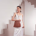 Load image into Gallery viewer, Carrie Saddle Pleated Vegan Shoulder Bag