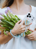 Load image into Gallery viewer, Hand-painted Mama Heart Bracelet Phone Chain: Baby Blue