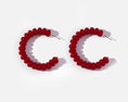 Load image into Gallery viewer, Bauble Hoops: Green
