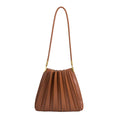 Load image into Gallery viewer, Carrie Saddle Pleated Vegan Shoulder Bag